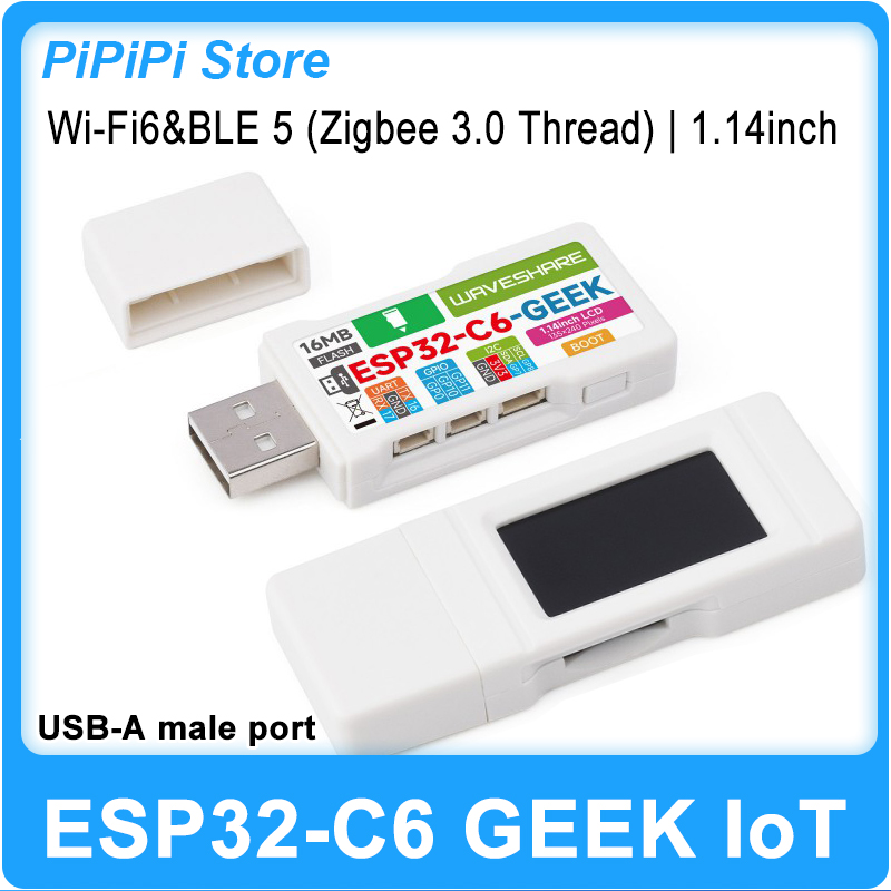 Esp32 C6 - บอร์ดพัฒนา ESP32-C6 GEEK หน้าจอ LCD ขนาด