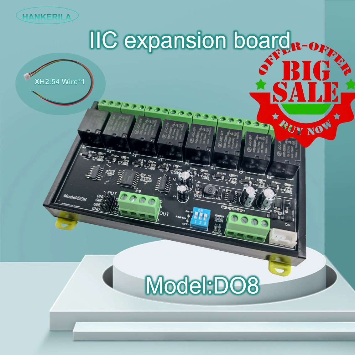 Espressif Esp32 - I2C ขยายบอร์ดรีเลย์ DO8 โซลูชันที่มีประสิทธิภาพสําหรับการขยาย GPIO ของ