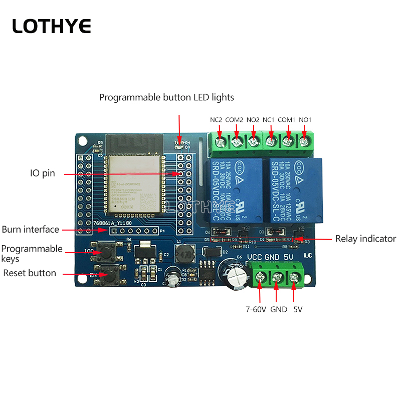โมดูลรีเลย์ ESP32 แบบสองช่องสั - Espressif Esp32 บทวิจารณ์และราคา