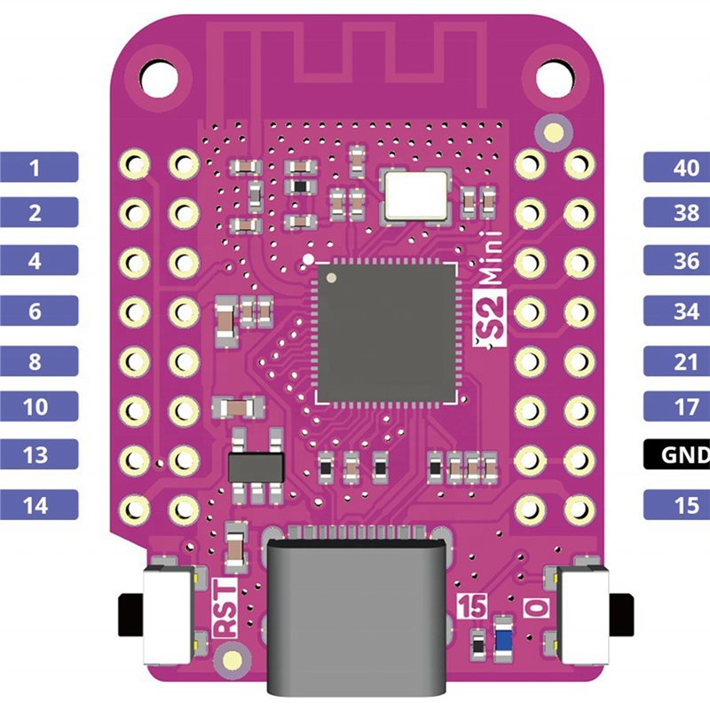 บอร์ดพัฒนา WIFI รุ่น S2 Mini V - Esp32 S2 บทวิจารณ์และราคา