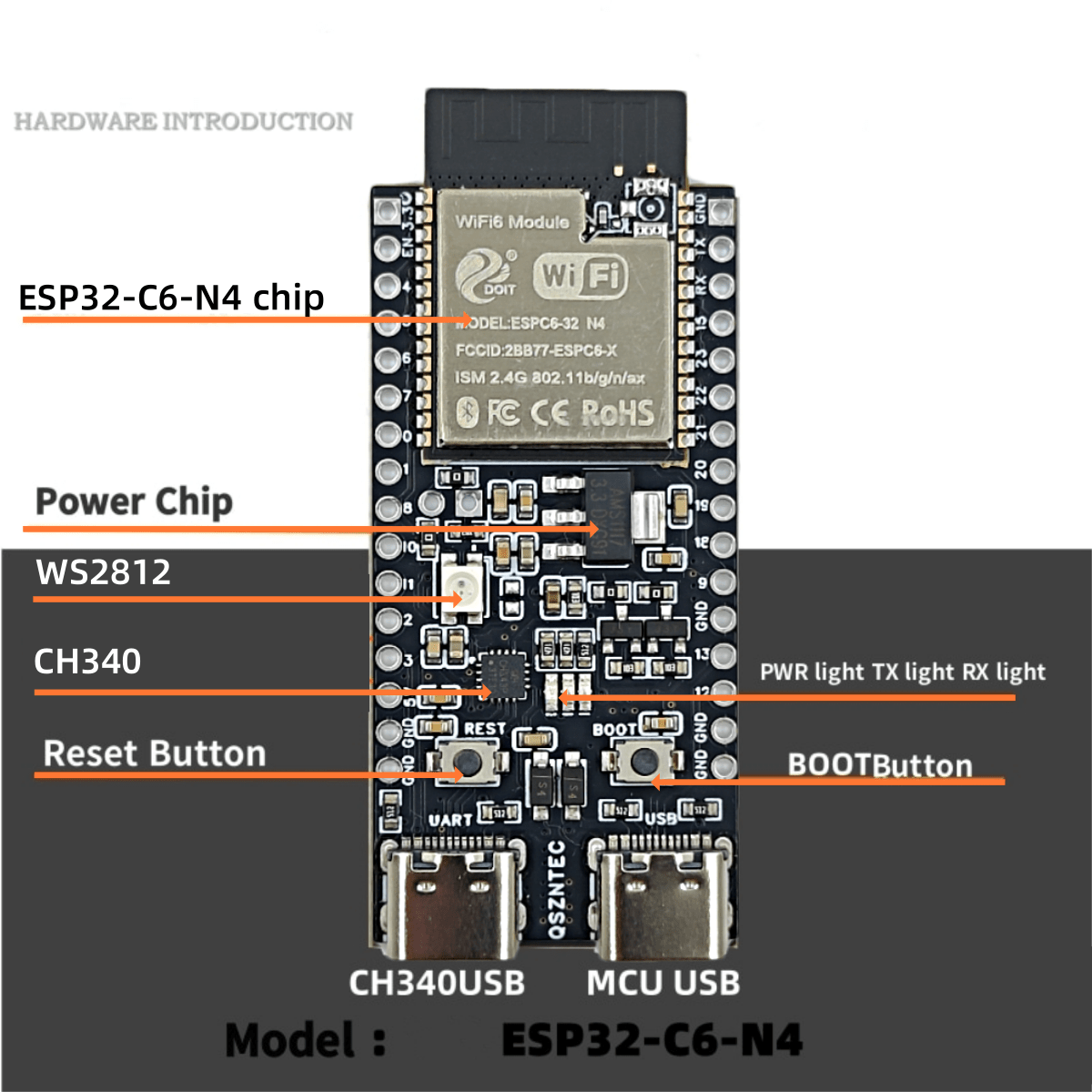 บอร์ด ESP32-C6-DevKitC-1 ชิปปร - Esp32 S2 บทวิจารณ์และราคา